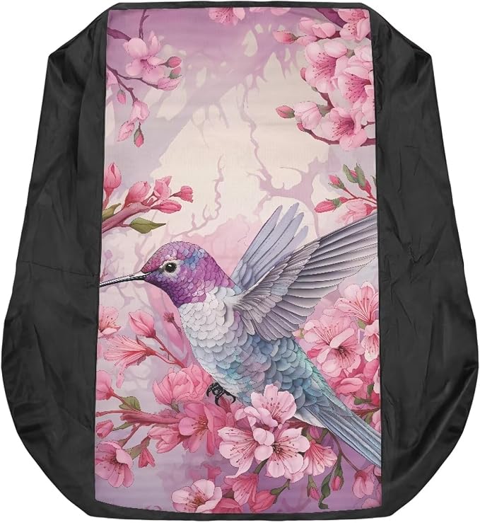 Hummingbird Flowers Lawn Mower Seat Cover Craftsman Lawn Mower Seat Waterproof Heavy Duty Tractors Seat Decor Accessories