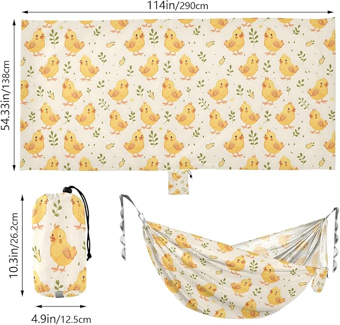 Camping Hammock Outdoor Hammocks for Outside Chick Cute Beach Trees Portable Lightweight with Pockets Tree Straps Indoor