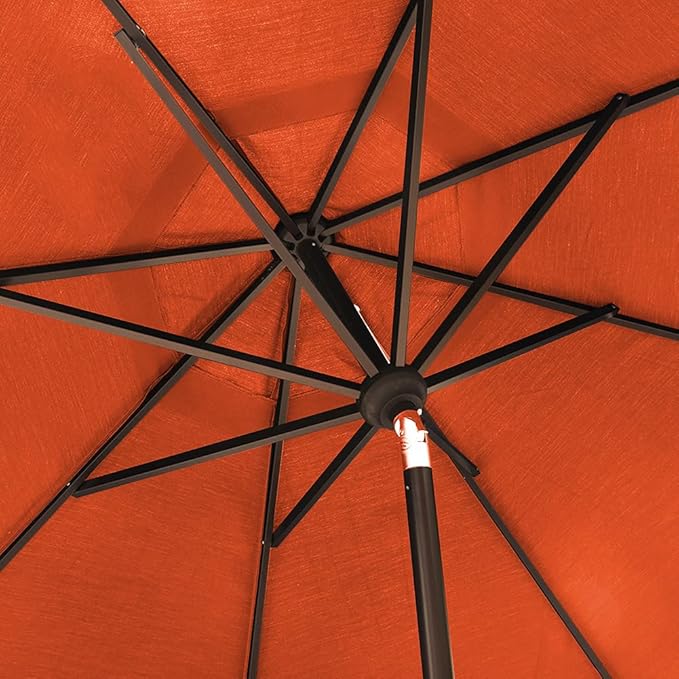 EliteShade USA 10-Year-Non-Fading 10Ft Market Patio Umbrella, UPF 50+ UV Protection Performance Sun Umbrella, Heavy Duty Commercial Grade Outdoor Table Umbrella with Crank & Tilt, Windproof Vented Top for Garden, Pool, Deck and Outdoor Playsets, Rust