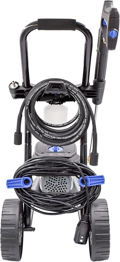 AR Blue Clean Maxx BMXP32700P Electric Pressure Washer-2700 PSI, 1.3 GPM, 15 Amps Quick Connect Accessories, Two Wheel Trolley, On Board Storage, Portable Pressure Washer, High Pressure, Car Washer