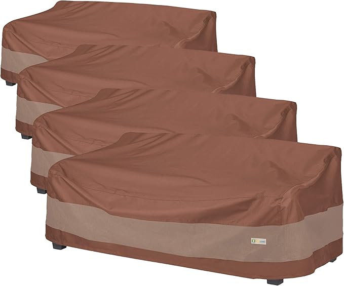 DUCKCOVERS Ultimate Waterproof Patio Sofa Cover,Outdoor Couch Cover with All Weather Protection,Patio Furniture Covers with Attachment Strap,77"W x 35"D x 35"H,Outdoor Sofa-Cover,(Pack of 4)