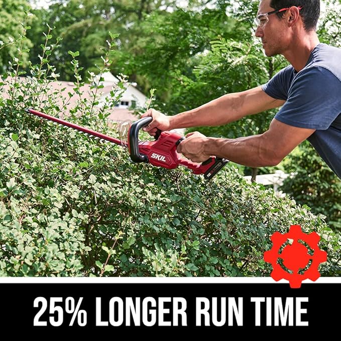 SKIL 20V String Trimmer, Leaf Blower & Hedge Trimmer Kit - Includes 13" Trimmer, 400 CFM Blower, 22" Hedge Trimmer, Batteries & Chargers