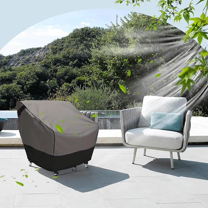 FORSPARK Patio Furniture Covers Waterproof, Heavy Duty Lawn Chair Covers 2 packs Fits up to 32 W x 37 D x 36 H Inches