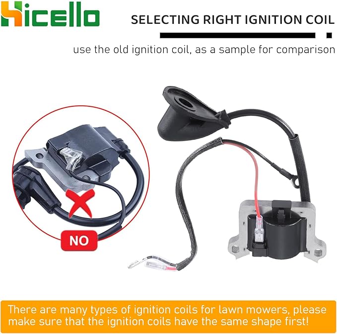 62mm Brush Cutter Ignition Coil, 43CC 49CC 52CC Strimmer Ignition Coil Module for 2-stroke Engine Grass Trimmer Multi Tool Tiller Cultivator Garden Machines