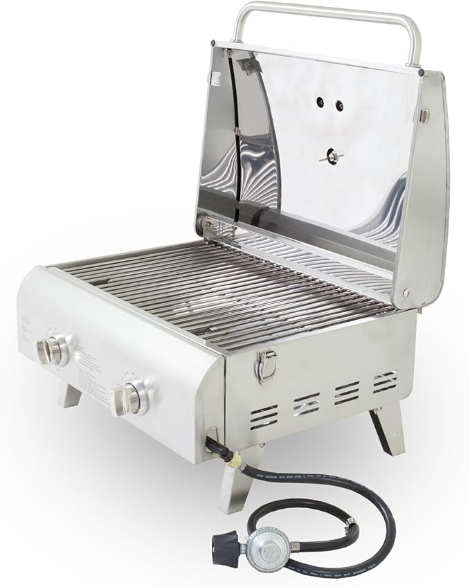 Pit Boss Grills 75275 Stainless Steel Two-Burner Portable Grill