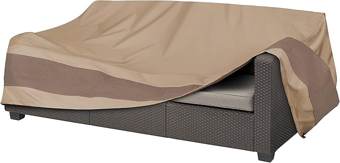 DUCKCOVERS Elegant Water-Resistant 104 Inch Patio Sofa Cover, Patio Furniture Covers
