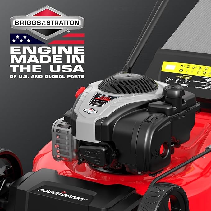 PowerSmart 21" B&S Engine 140cc Self-Propelled Lawn Mower – Durable Steel Deck, 6-Height Adjustments, 3-in-1 Mulching Versatility