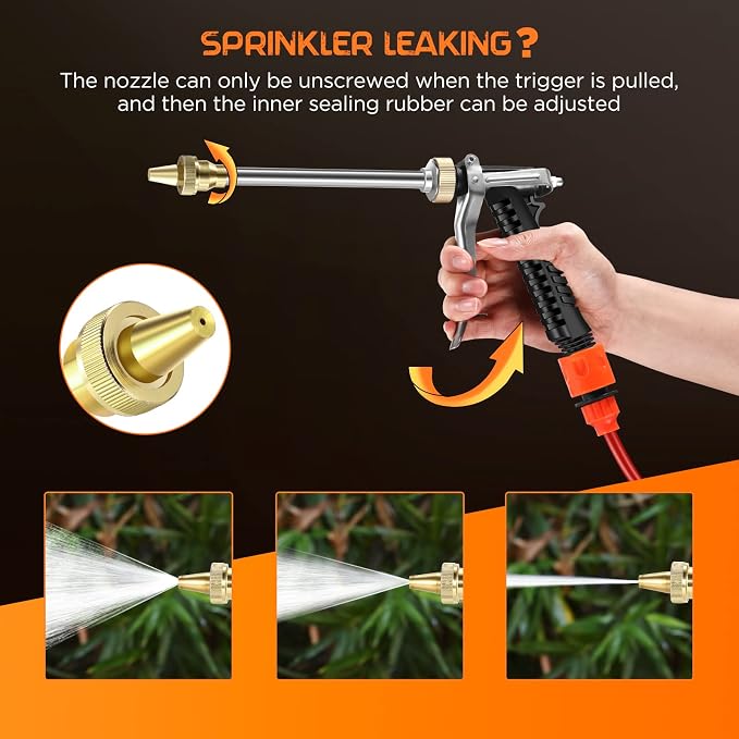 Car Pressure Washer - 100W 160PSI Portable Electric Washer Pump with 20 Feet PVC Hose 12V Pressure Washers for Home Garden Car Vehicles Cleaning Pet Shower (Dual Pump-B)