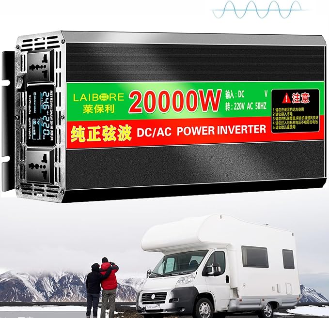 20000W Solar Power Inverter, DC 12V/24V/48V/60V/72V to 110V/220V 230V AC Split Phase Pure Sine Wave Inverter, Home Energy Storage