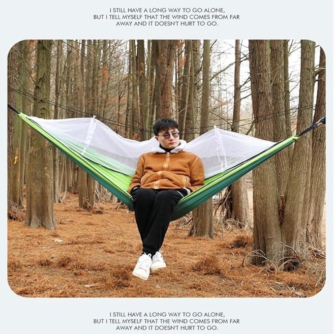 Hammock Multifunctional Outdoor Hammocks, Combining Mosquito Protection and Leisure Hammocks for Outside(Red)