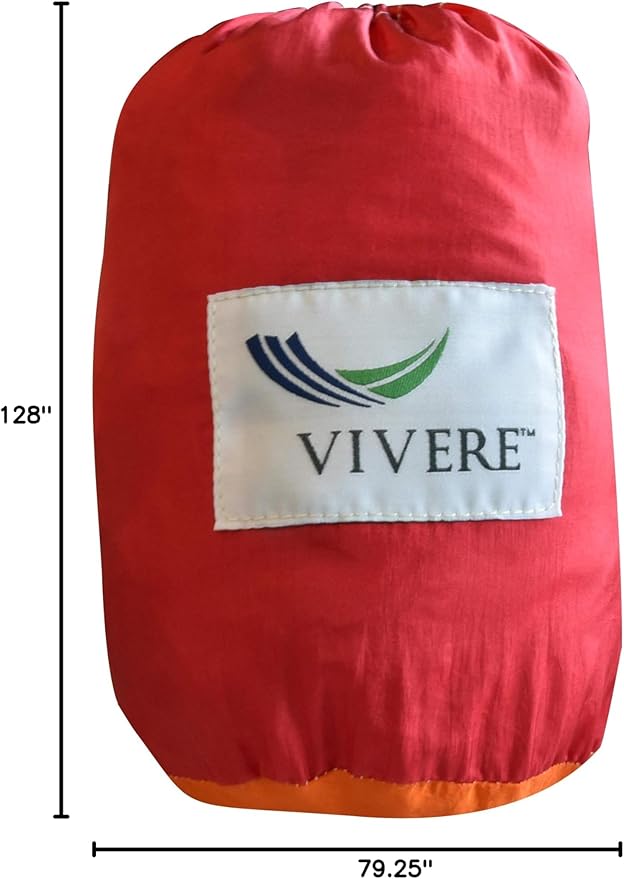 Vivere Double Parachute Camping Hammock, Includes Stuff-Sack (Punch/Peach)