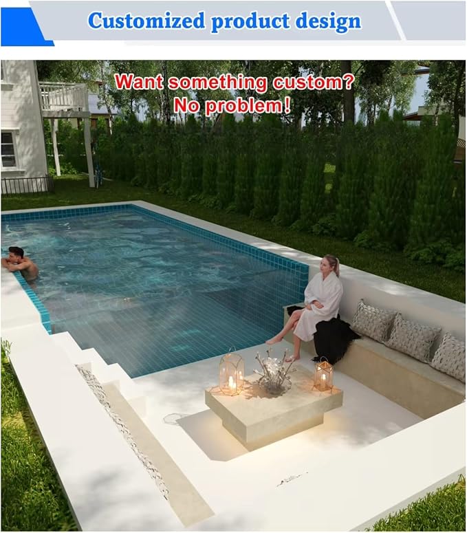 Backyard Large Above Ground Swimming Pool Container Shipping with Ladder for Adults for Water Games, Parties, and Daily Relaxation