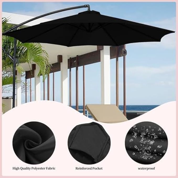 Patio Umbrella Replacement Canopy, 8 Arm Umbrella Replacement Cover, 6.5/7.5/8.2/9/10/11.5/13 Feet, Suitable For Patio