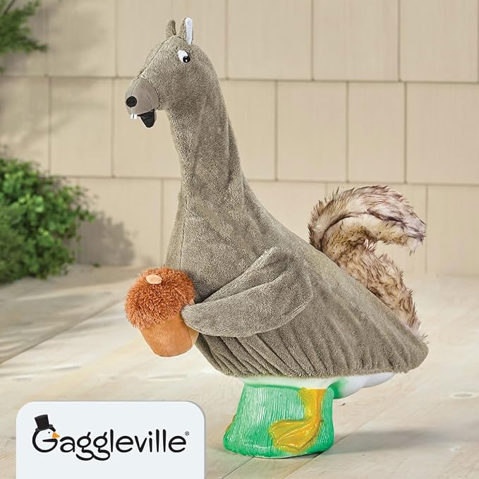 Gaggleville Squirrel Goose Outfit, Fits Large 23" H Statue, by Fox | Valley Traders