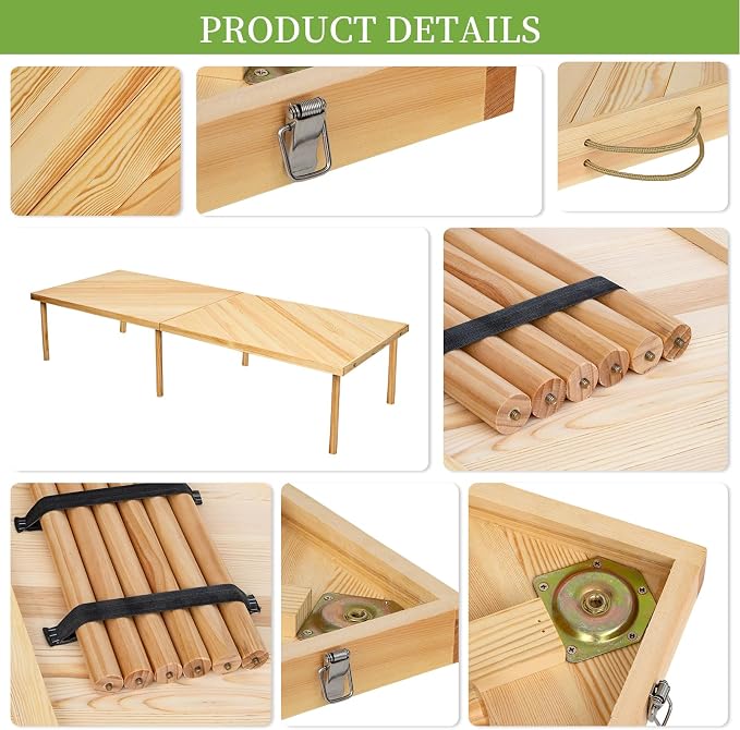 80"x28" Boho Wooden Picnic Table, Portable Outdoor Low Picnic Table with Adjustable Legs 13" & 16" for Floor Seating, Beach, Camping, BBQ, Backyard, 80x28in