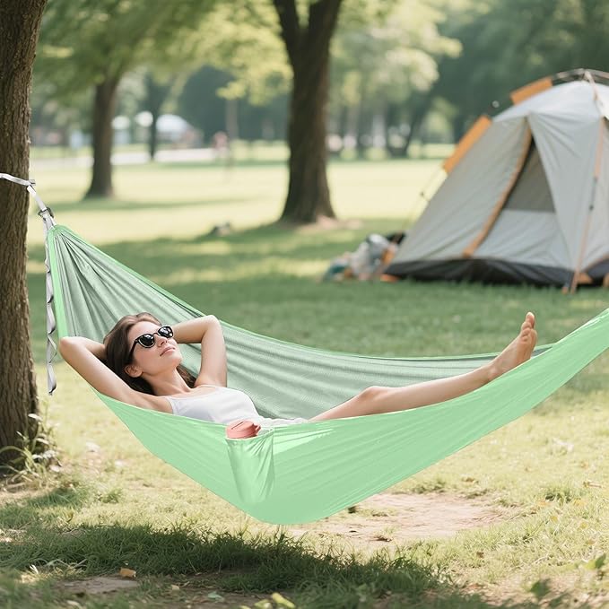 Tender Green 330lb Capacity Hammocks Cloth Hammock for Patio Backyard Lounge Base Base de hamaca para adultos