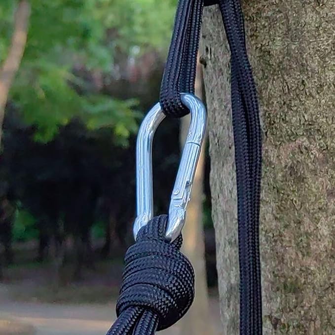 Portable Polyester Hammock Outdoor Camping Travel Multi-Purpose Lightweight Portable Stable Load-Bearing Hammock Comfortable