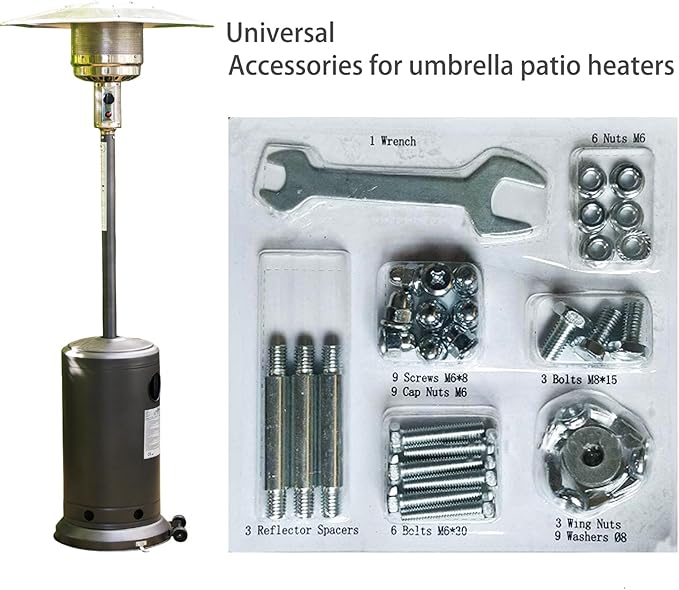Patio Heater Replacement Parts Patio Umbrella Replacement Parts Hardware Patio Heater Reflector Shield Accessories Round Umbrella
