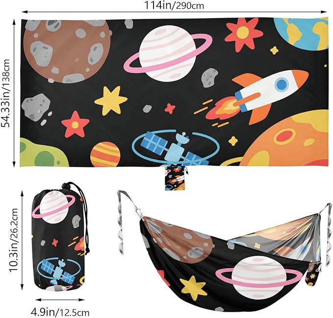 Cute Colorful Airplane Hot Air Balloon 330lb Capacity Hammocks Backyard Hammock for Outside Camping Essentials hamaca para adultos