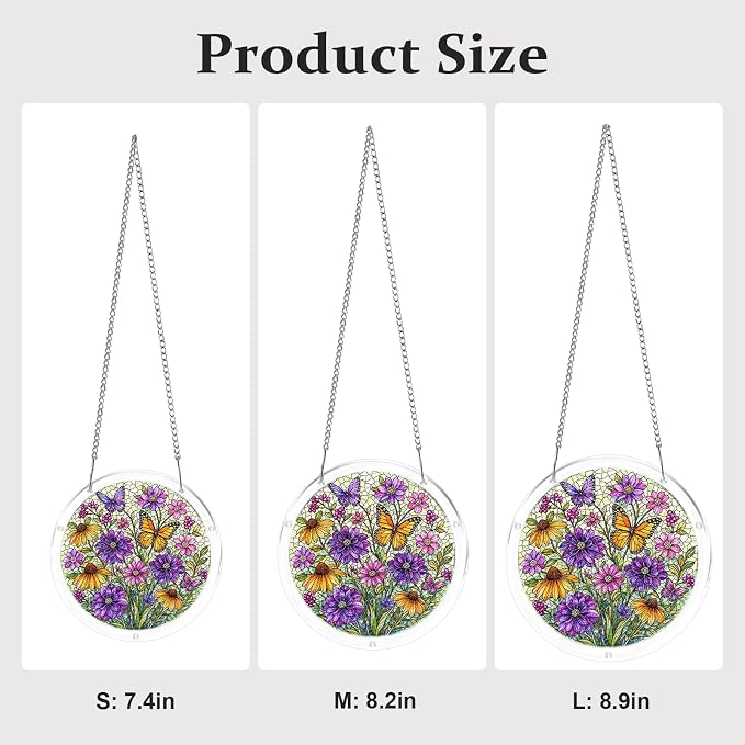Acrylic Puzzle Suncatcher, Sun Catchers Puzzle for Window Hanging | 8.9 Inch Garden Spirit DIY Suncatcher Puzzle for Adults, Ideal Gifts for Women, Men, Wife, Mom, Home & Garden Decor