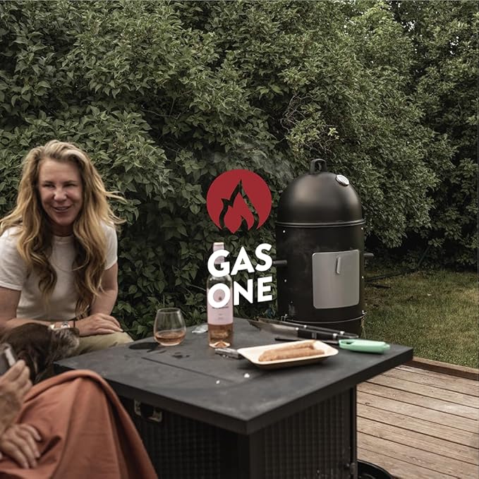 GasOne CSM-18 Vertical Smoker – 18 Inch Heavy Duty Charcoal Smoker – Multipurpose Charcoal BBQ Grill Smoker for Outdoor – Easy Assembly, 1 Access Door Grill with Smoker