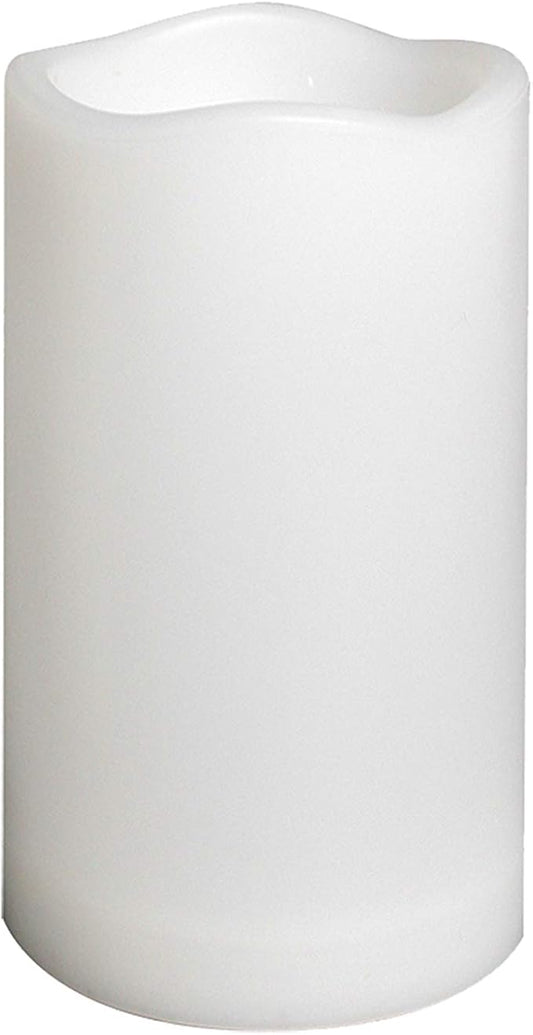 Waterproof Outdoor Flameless Pillar Candle with Timer Battery Operated Electric LED Candle Set for Gift Home Décor Party Wedding Supplies Garden Halloween Christmas Decoration, 1 Pack, 3” x 5”