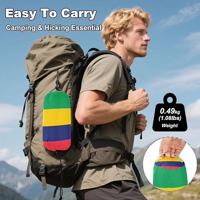 National Flag of Mauritius Hammocks with Portabl Carry Bag Backyard Hammock for Indoor Outdoor Patio