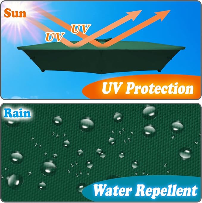 Replacement Umbrella Canopy for 8.2ft x 8.2ft 8 ribs in (Canopy Only)