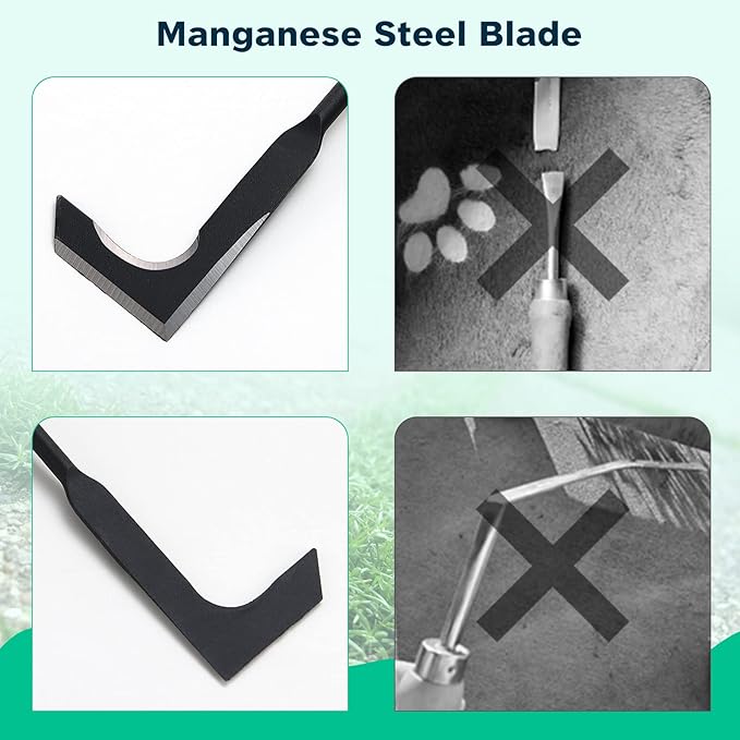 Lilyvane Crack Weeder, 29" Long Manual Crevice Weeding Tool Weed Puller for Sidewalk Paver Deck Boards, Crack Weeder Crevice Weeding Tool Metal Handle