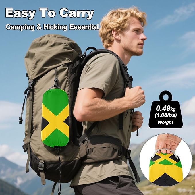 National Flag of Jamaica Hammocks with Portabl Carry Bag Backyard Hammock for Indoor Outdoor Patio