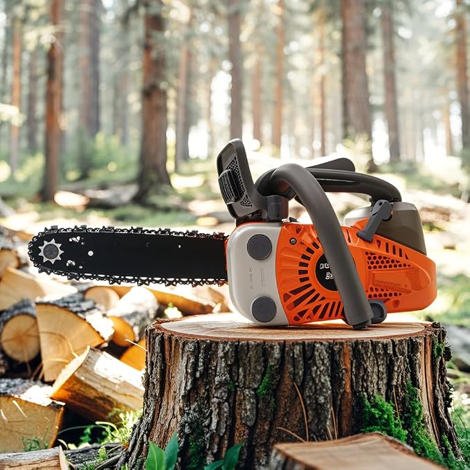25.4CC Gas Chainsaw 12 Inch Gas Powered Chainsaw 2 Stroke Handheld Petrol Gasoline Chain Saw Cordless Wood Cutting Machine for Cutting Wood Outdoor Home Farm Use