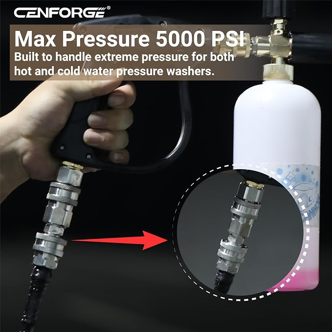 Pressure Washer Quick Connect, 3/8 Inch Quick Connect Pressure Washer Fittings, Stainless Steel, 8-PC, Female and Male Thread