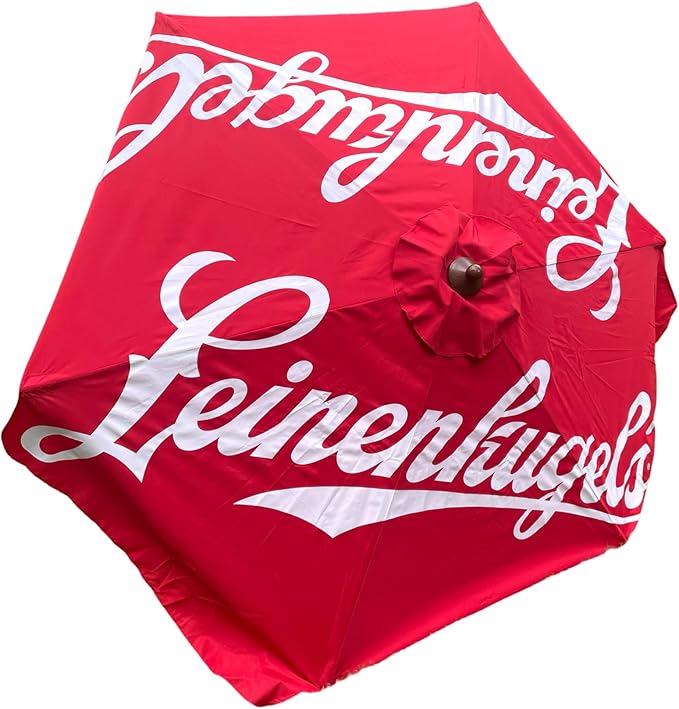 Leinenkugels Market Shade Umbrella | 7ft x 6 | Wood Pole
