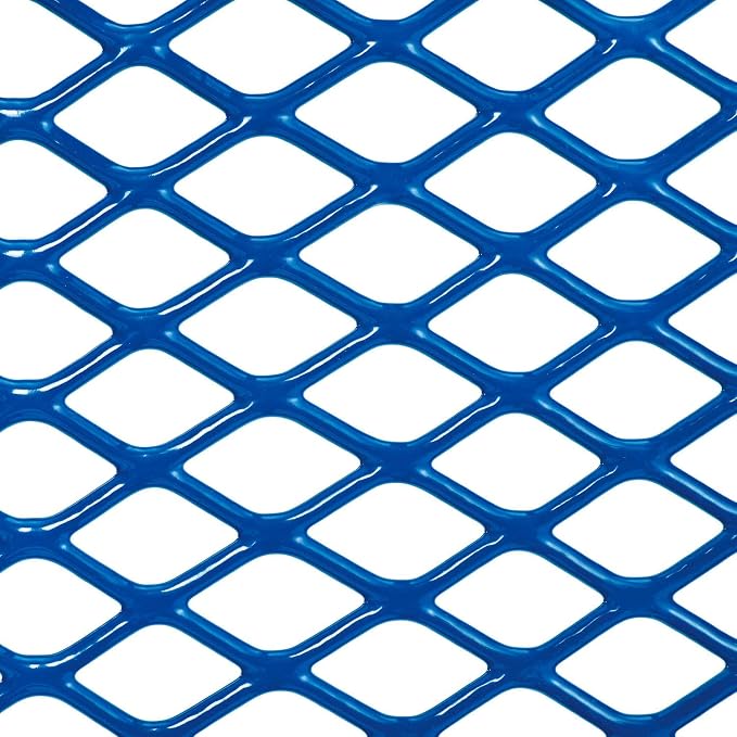 GLOBAL INDUSTRIAL 46 inch Expanded Metal Round Picnic Table, Blue