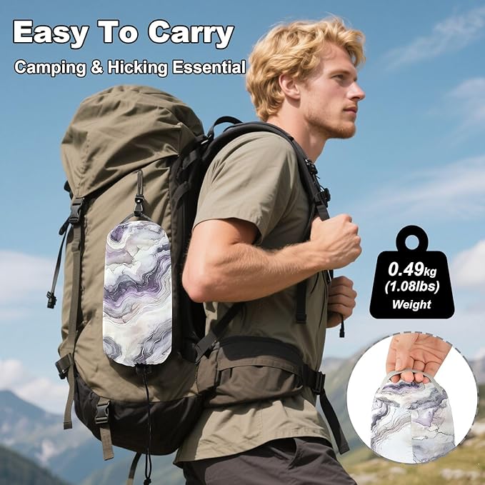 Hammocks for Outside Abstract Marble Pattern Camping Hammock Portable Hammocks with Tree Straps and Carry Bag Camping Accessories for Hiking Beach Outdoor
