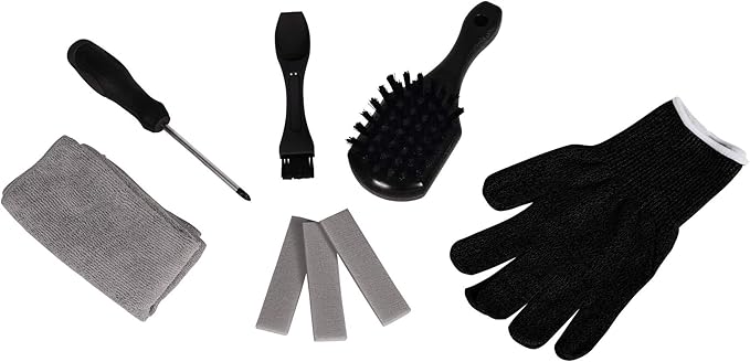 Original Einhell Robot Lawn Mower Cleaning set (for cleaning + maintenance of all Einhell robot lawn mowers, scouring pad, spatula, brushes, screwdriver, microfiber cloth, gloves)
