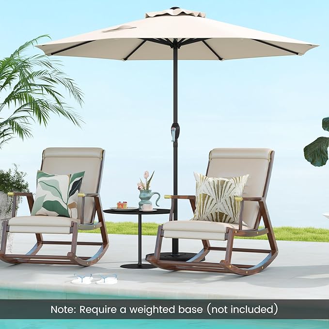 8.5 FT Patio Umbrella Outdoor Table Umbrella, Market Umbrella with Crank Handle, 8 Sturdy Ribs, Air Vent & Sun-Protective Canopy, Parasol for Garden, Backyard, Deck & Pool