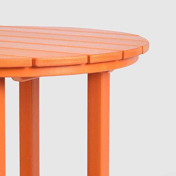 WestinTrends Malibu 42" Counter Height Round Outdoor Patio Bistro Bar Table, Orange