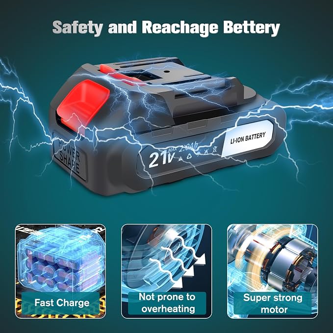 6-Inch Mini Cordless Chainsaw, Battery Powered Hand Held Electric Saw, High Speed Portable Saw for Tree Trimming, Branch Pruning, Wood & Soft Metal Cutting, Automatic Lubrication and Safety Protection