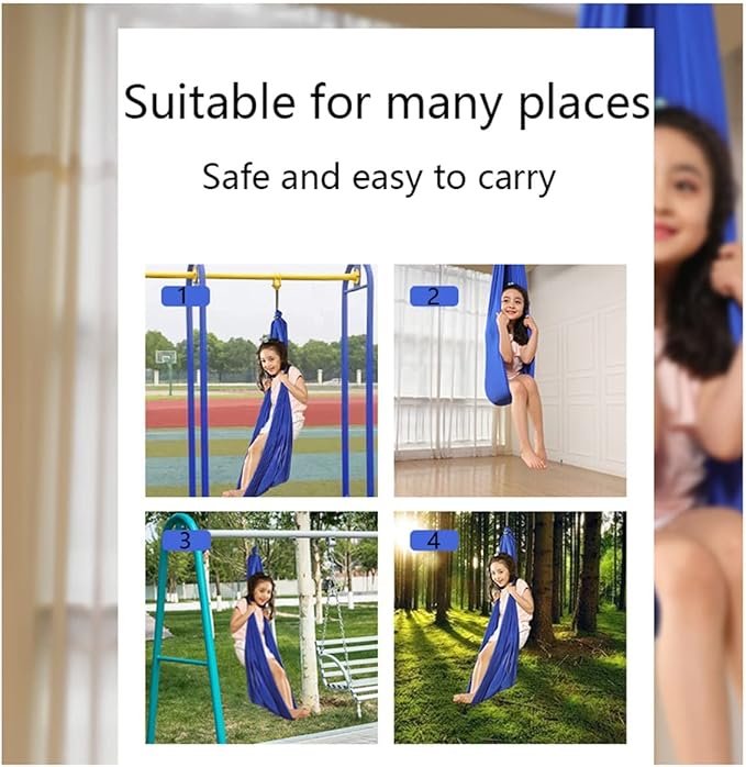 Indoor Snuggle Swing Therapy Swing Kids Cuddle Hammock for Adults with Special Needs for Children with Autism, ADHD, Aspergers Ideal Sensory Integration (Size : 150 * 280CM/59 * 110in)