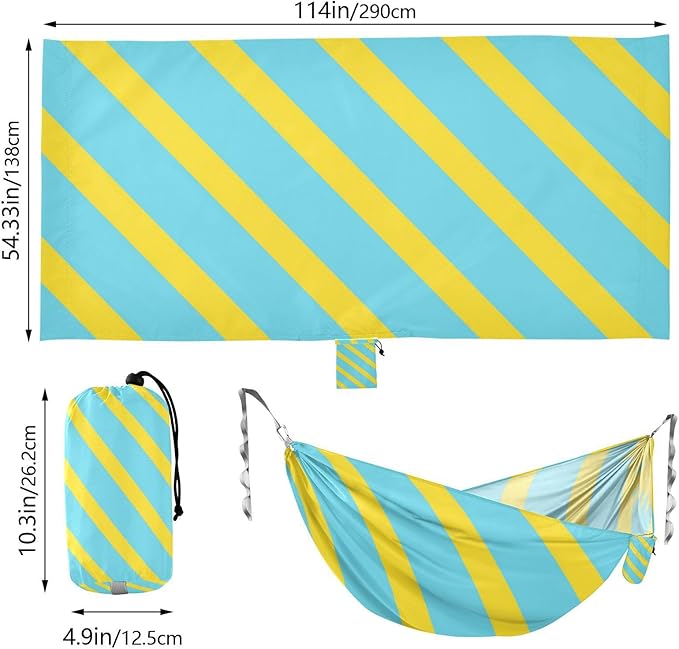 Seamless Pattern Bright 330lb Capacity Hammocks for Camping with Tree Straps Cloth Hammock for Indoor Outdoor Patio Silla colgante para Patio Exterior