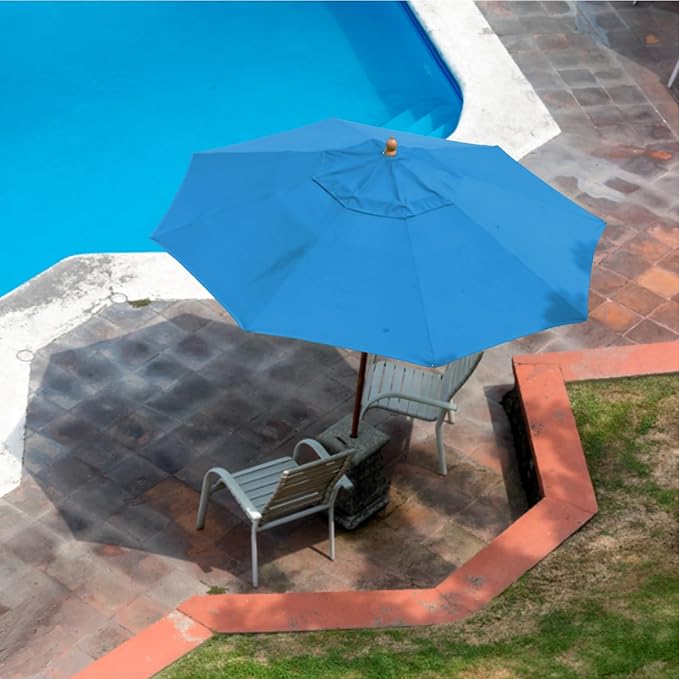 Patio Umbrella 9 ft Replacement Canopy for 8 Rib，Patio Umbrella Replacement Canopy Market Umbrella Top Fit Outdoor Umbrella Canopy（Only the top cover）