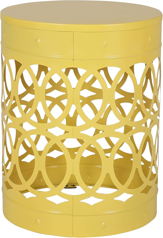 Christopher Knight Home Mellie Outdoor Side Tables - Yellow