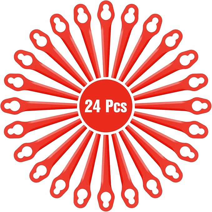 EWORK Replacement Trimmer Blades, 24 pcs, for EK-DS25A-2MR Cordless Weed Wacker