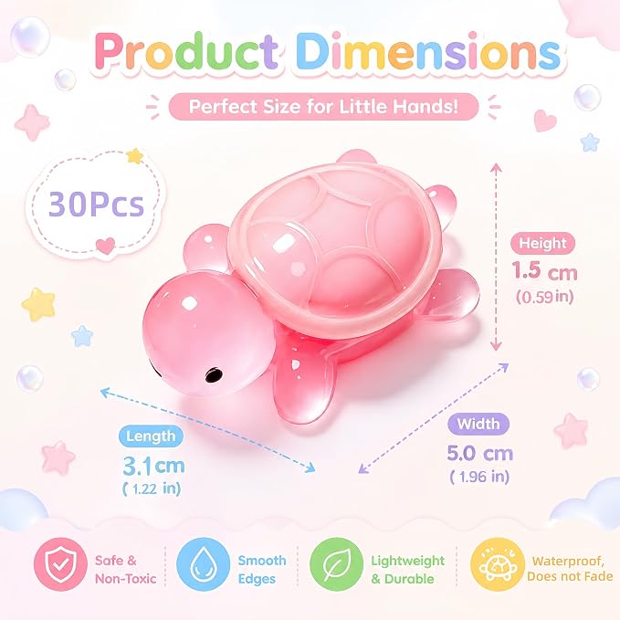 30 Pcs Medium Glow in The Dark 3D Resin Turtles Miniature | Garden Figurines, Accessories for decorating DIY Dollhouse Fish Tank Fridge Wall Art, Safe, Durable, Non Fading, 10 Colors