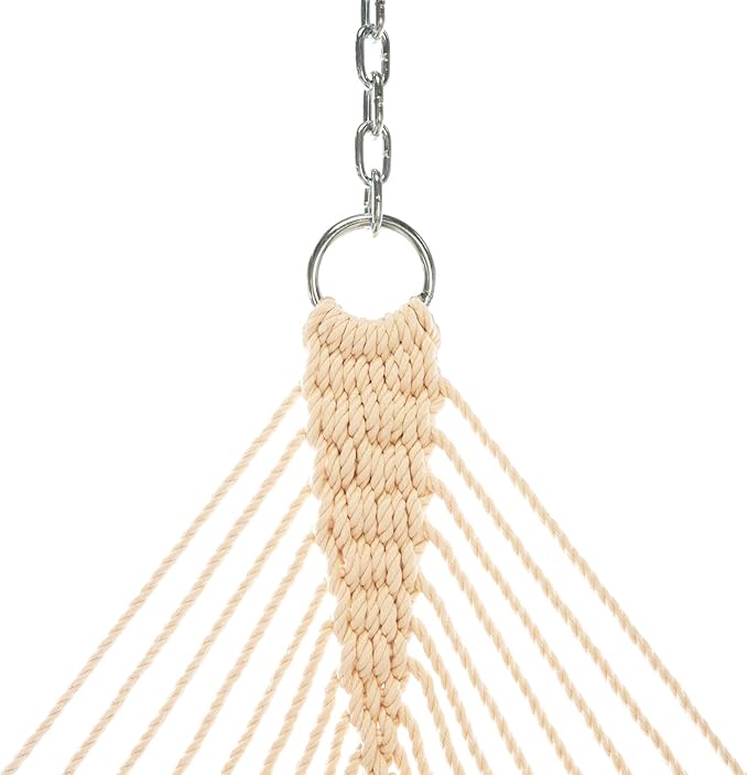 Hatteras Hammocks Large Cast Ash Sunbrella Quilted Hammock – 13 ft. x 55 in., 2-Person, 450 lb Capacity, Cumaru Spreader Bar, Zinc-Plated Hardware – Handcrafted in The USA