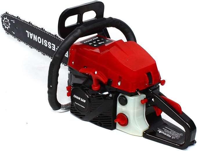 58CC Gas Powered Chainsaw, 2 Stroke Bar chain saws, Woodworking Saw Cutting Job Chain Saw with 20-Inch Bar And Tool Kit For Cutting Wood Outdoor Garden Farm Home