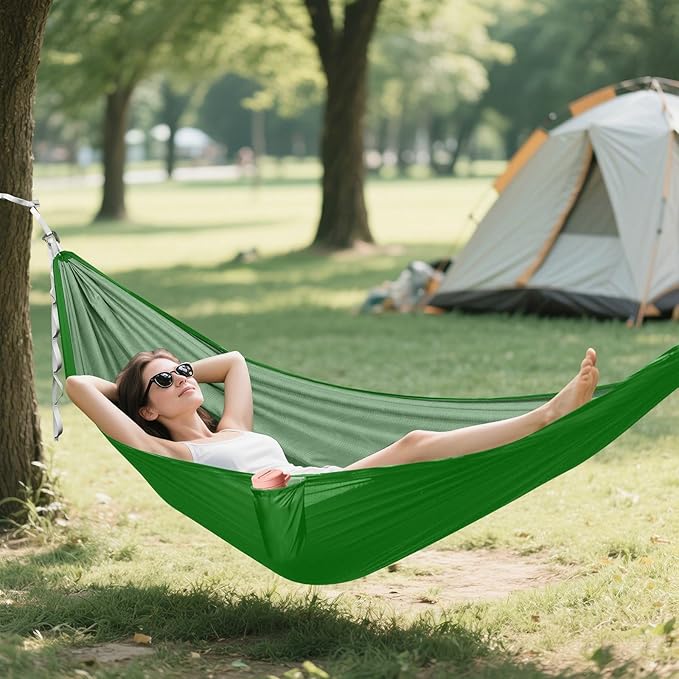 Dark Green Solid Color Pure Plain 330lb Capacity Outdoor Hammock Swing Hammock for Indoor Outdoor Patio hamaca para adultos