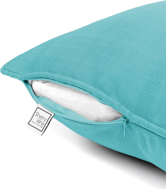 Sherry Kline Sunrise Indoor/Outdoor Rectangle (Boudoir) Corded Edge Filled Pillow Sky 13"x18" Set of 2