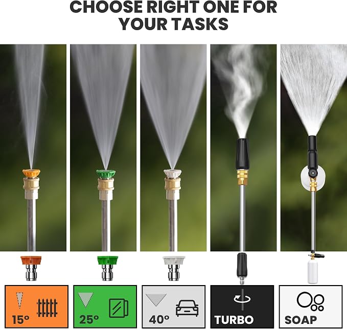 Giraffe Tools Crossfalls Retractable Pressure Washer Ultra, Max 2.6GPM 1650PSI with 1800W Brushless Motor, Wall Mount Electric Power Washer, 4-Nozzle, Automatic Rewind, 50ft Pressure Hoses with Cart